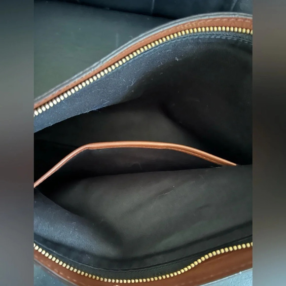 Orsetto Brown Smooth Super Luxurious Leather Clutch w/Gold Hardware Asymmetrical - Picture 4 of 12